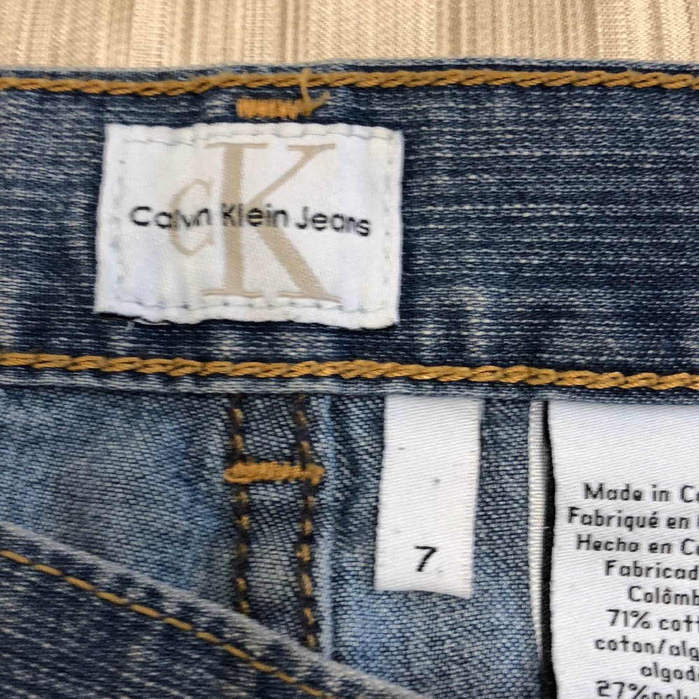 Calvin Klein Blue Jeans Flare Size 7 - Picture 4 of 6
